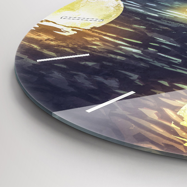 Round glass clock Abstraction