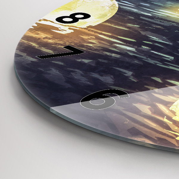 Round glass clock Abstraction