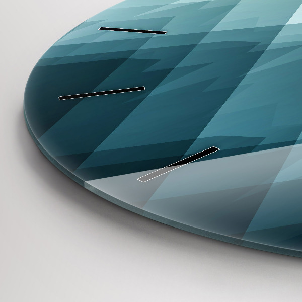 Round glass clock Geometric figures