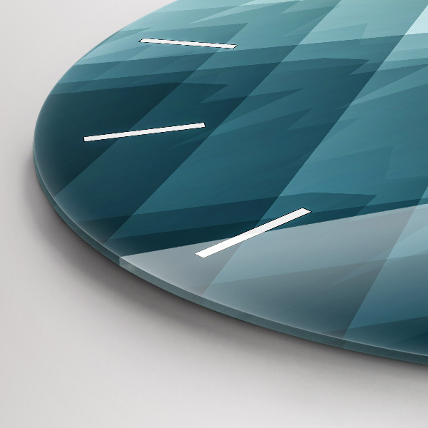 Round glass clock Geometric figures