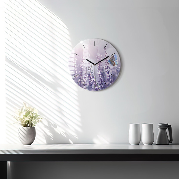 Round glass clock Abstraction