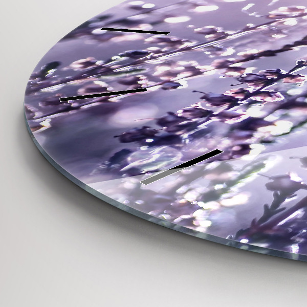 Round glass clock Abstraction
