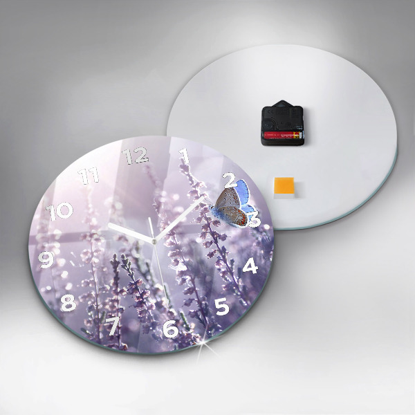 Round glass clock Abstraction