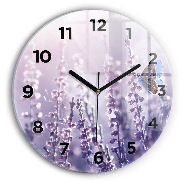 Round glass clock Abstraction