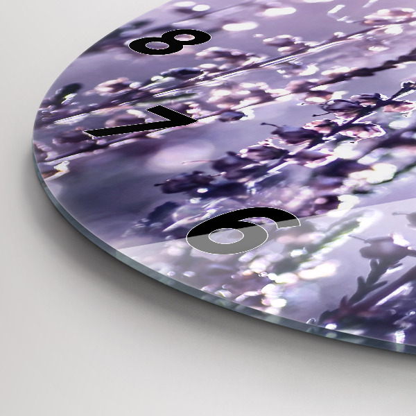 Round glass clock Abstraction
