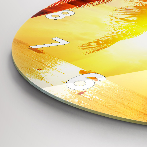 Round glass clock Holidays Rest