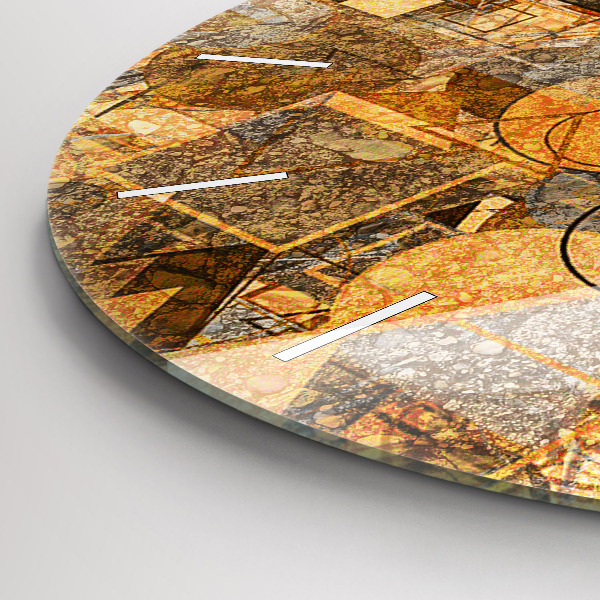 Round glass clock Geometric Shapes