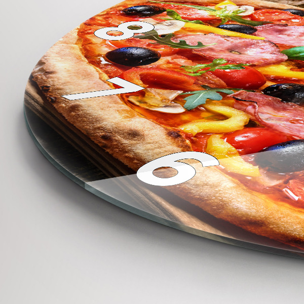 Round glass clock The Culinary Heart of Italy