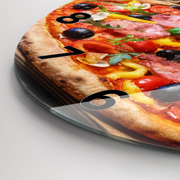 Round glass clock The Culinary Heart of Italy