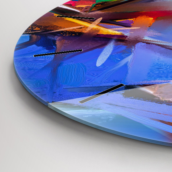 Round glass clock Seascape