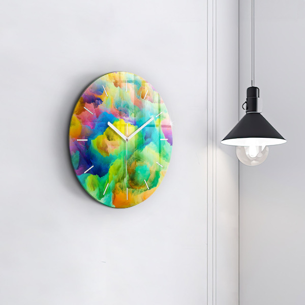 Round glass clock Fractal Texture