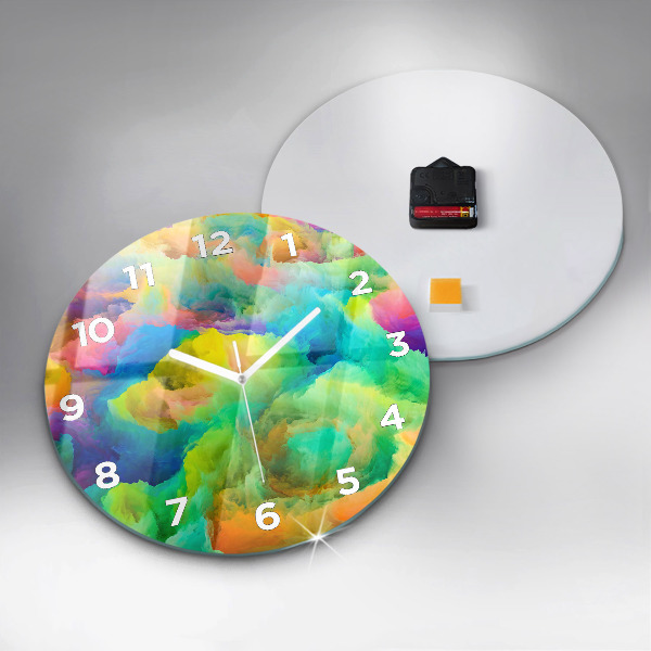 Round glass clock Fractal Texture