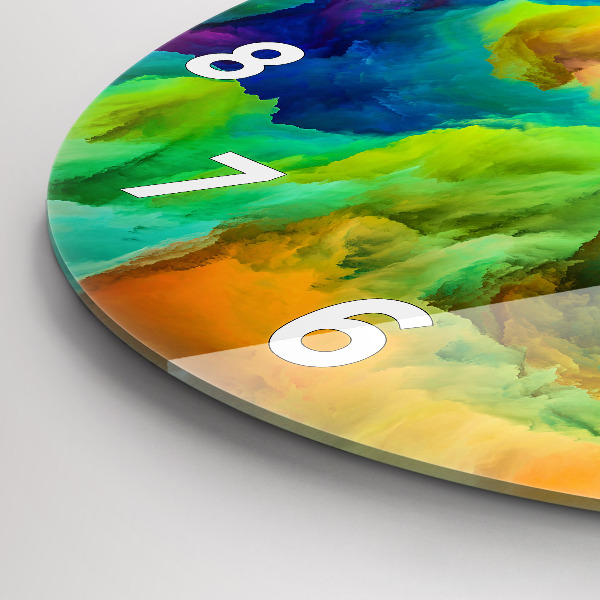 Round glass clock Fractal Texture