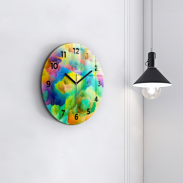 Round glass clock Fractal Texture