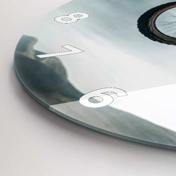 Round glass clock Motor Style Adrenaline