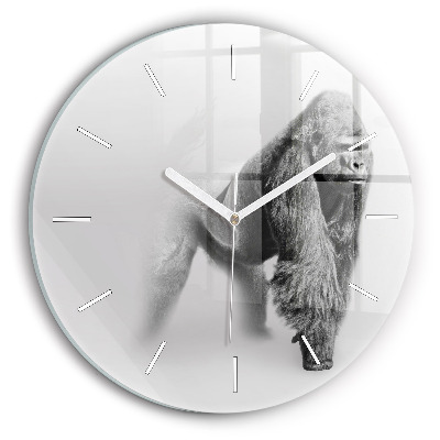 Round glass clock Animal Art Collection