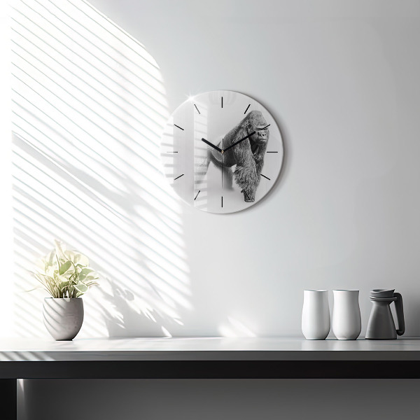 Round glass clock Animal Art Collection