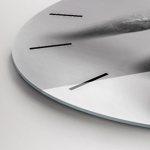 Round glass clock Animal Art Collection