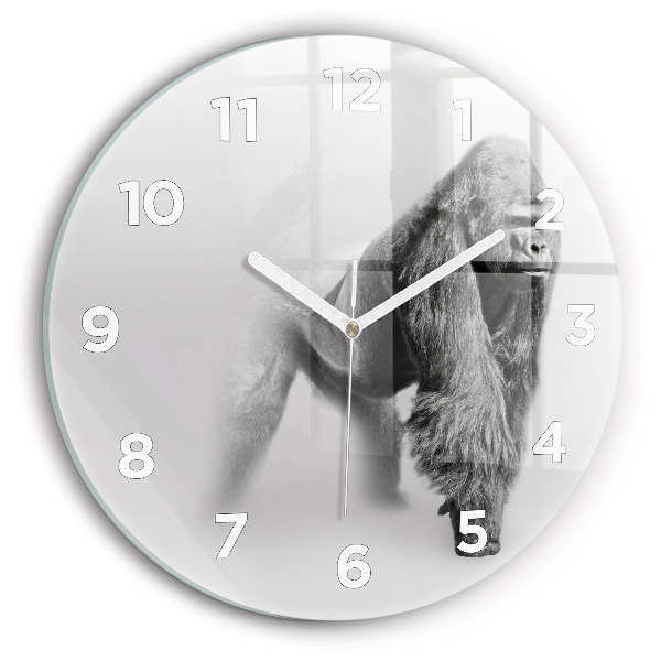 Round glass clock Animal Art Collection