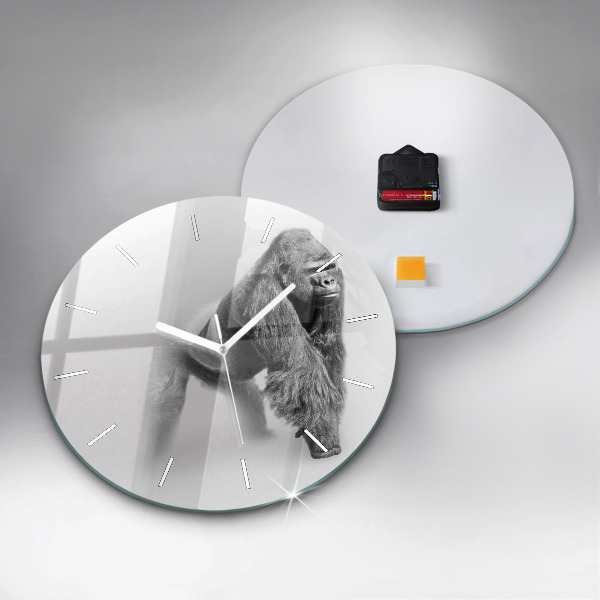 Round glass clock Animal Art Collection
