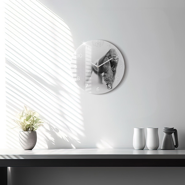 Round glass clock Animal Art Collection