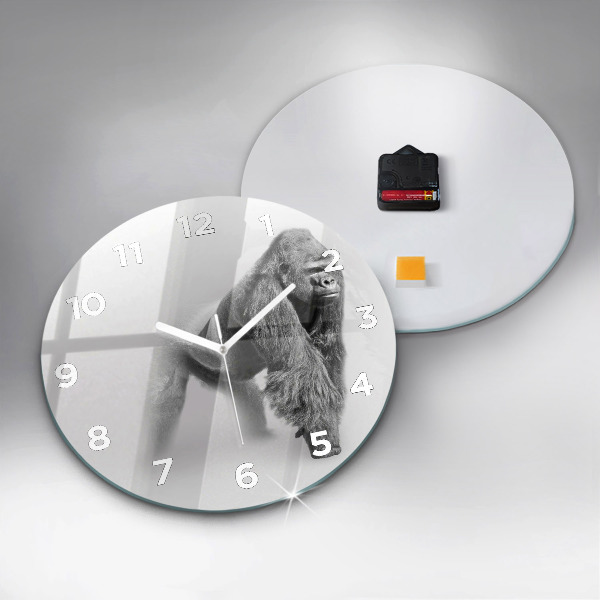 Round glass clock Animal Art Collection