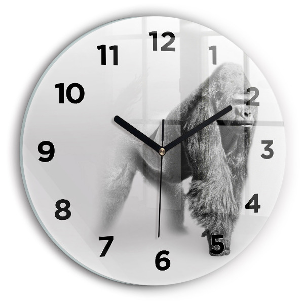 Round glass clock Animal Art Collection