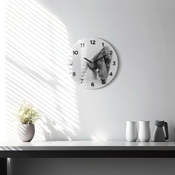 Round glass clock Animal Art Collection