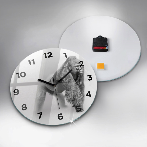Round glass clock Animal Art Collection