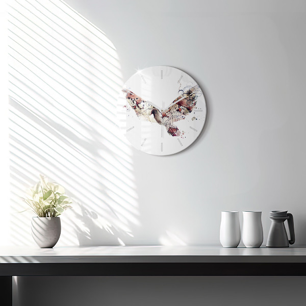 Round glass clock Abstract view