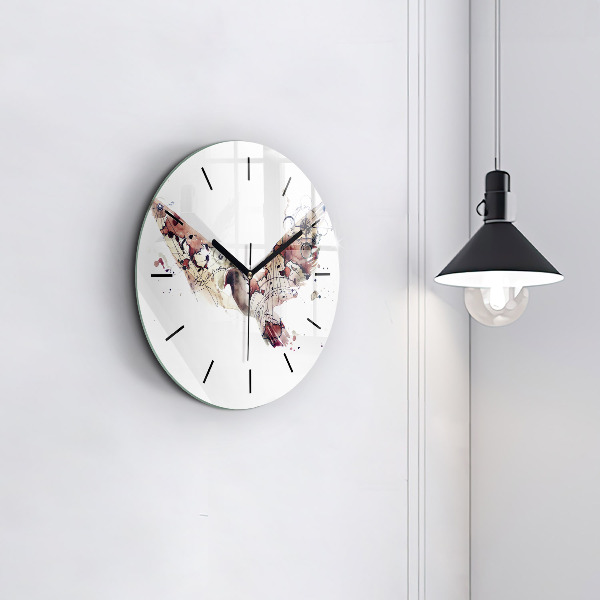 Round glass clock Abstract view