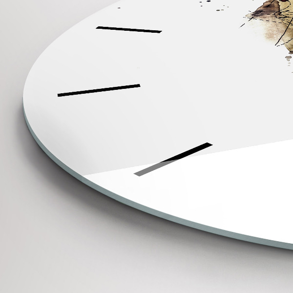 Round glass clock Abstract view