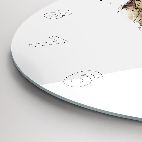 Round glass clock Abstract view