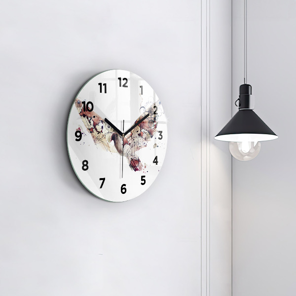 Round glass clock Abstract view