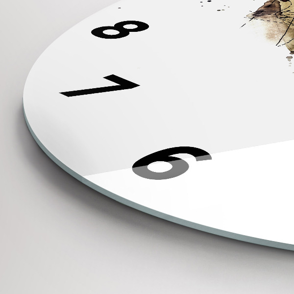 Round glass clock Abstract view
