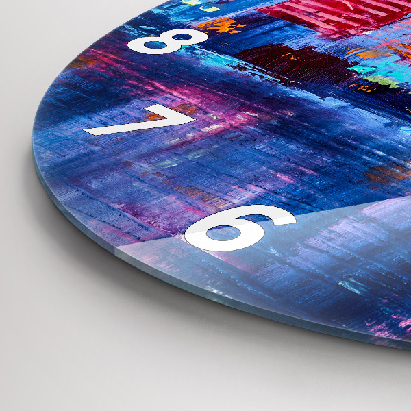 Round glass clock Skyscraper abstraction