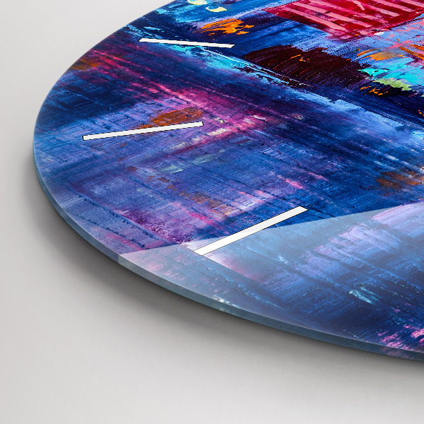 Round glass clock Skyscraper abstraction