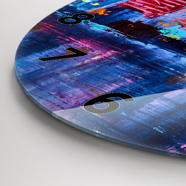 Round glass clock Skyscraper abstraction