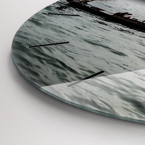 Round glass clock Gondola in Venice