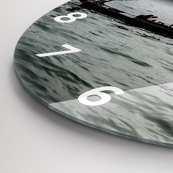 Round glass clock Gondola in Venice