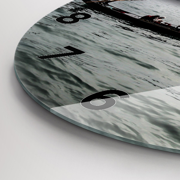 Round glass clock Gondola in Venice