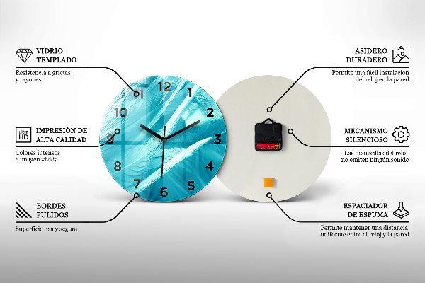 Round glass clock Vintage car