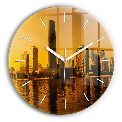 Round glass clock Zhujiang River China