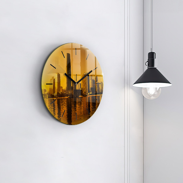 Round glass clock Zhujiang River China