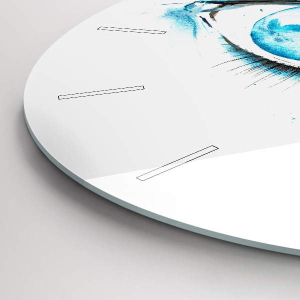 Round glass clock Sea Eye