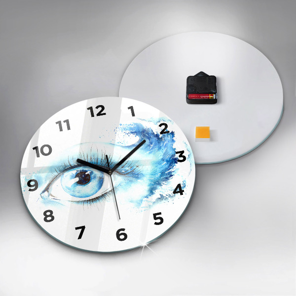 Round glass clock Sea Eye