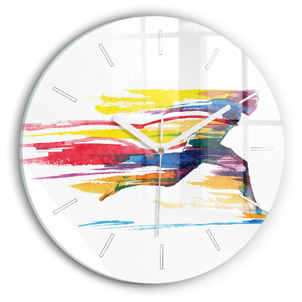 Round glass clock Runner illustration