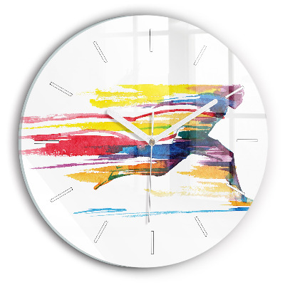 Round glass clock Runner illustration