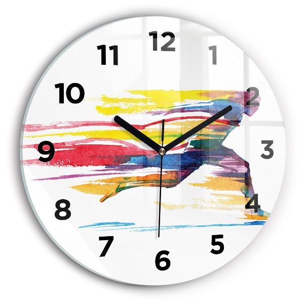 Round glass clock Runner illustration