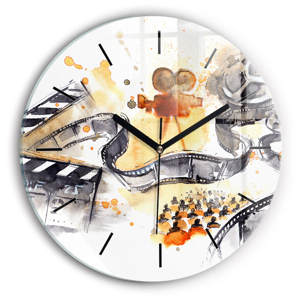 Round glass clock Cinematography camera
